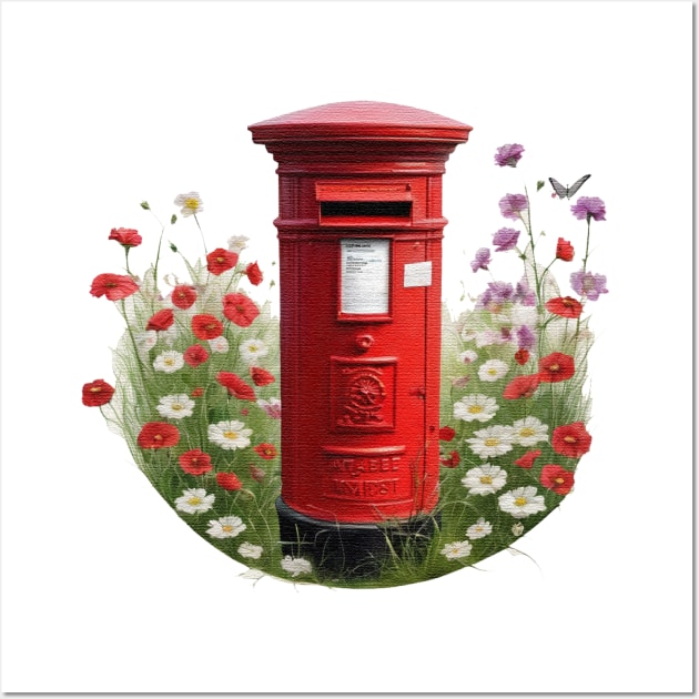 Red post box Wall Art by JnS Merch Store